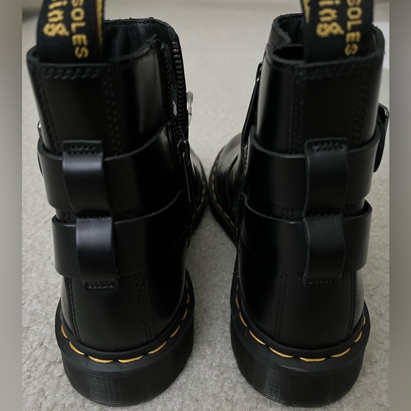 Dr Martens Jaimes Leather Buckle Chelsea Black Combat Boots Size 8Men 9Women - Picture 8 of 9